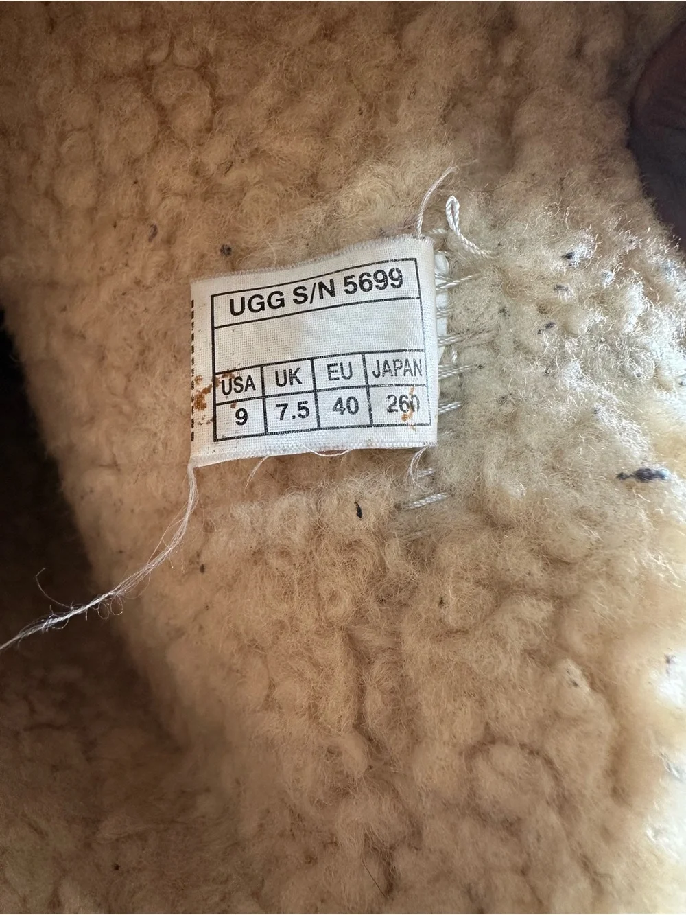 UGG Chestnut Shearling-Lined Slip-On Rain Boots